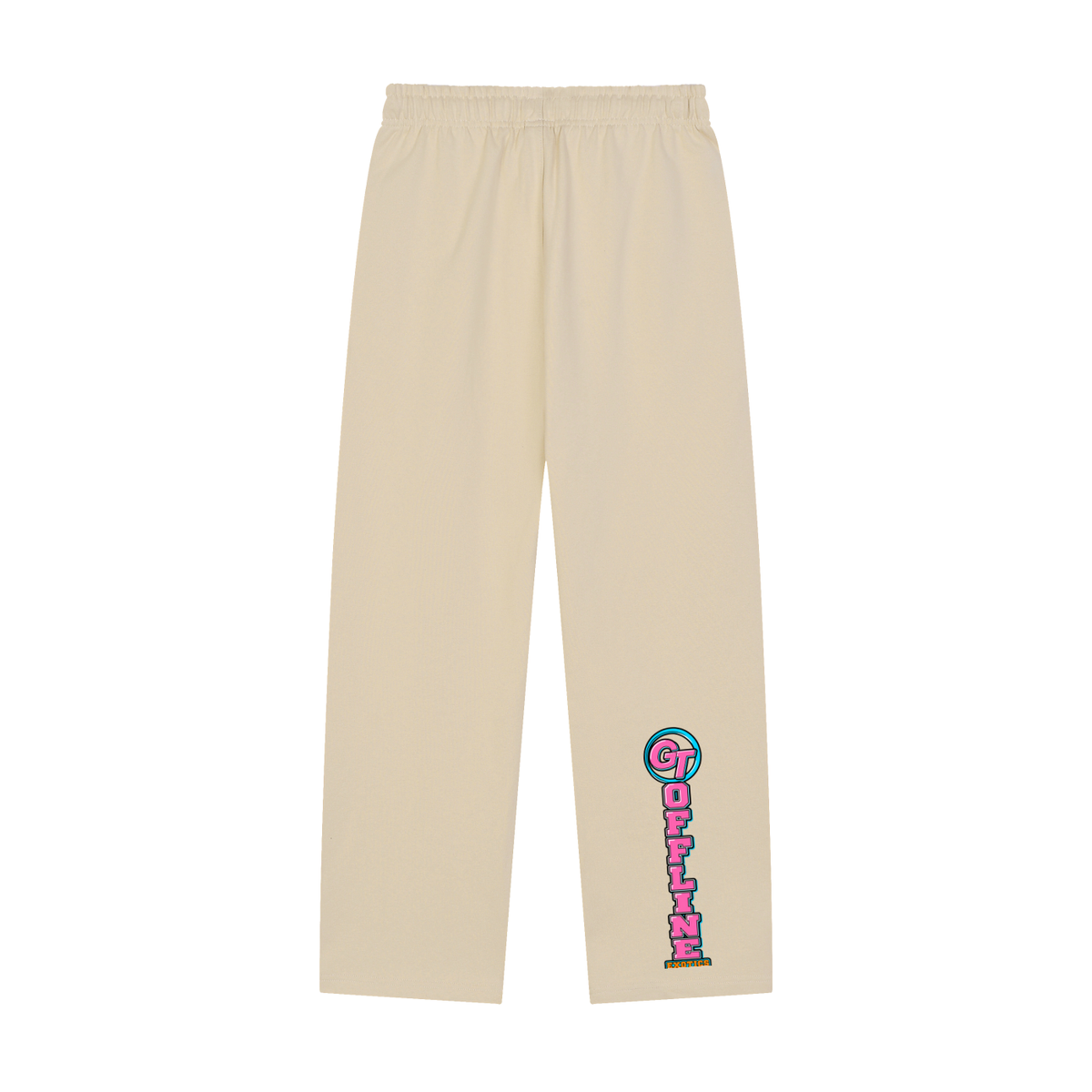 Green Team Offline Tee + Sweatpants Set — Cream & Apricot